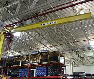 Jib Crane assists GHI Laser team to fabricate metal laser, cnc, sheet processing equipment