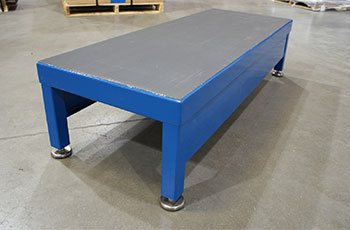 Custom step platform using client specifications and standards in metal processing manufacturing and CNC plant in WI
